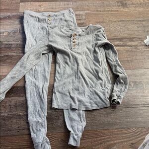 Burt's Bees Baby Ribbed Gray Organic Thermal Top